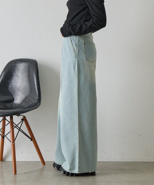 goocy(グーシー)の「【セットアップ対応】デニムタックワイドパンツ(デニムパンツ・レディース・ブラック/ブルー系その他・MEDIUM/SMALL)」の12枚目の写真