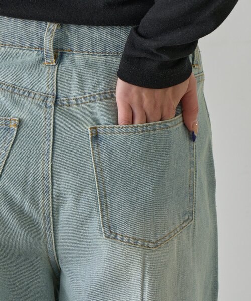 goocy(グーシー)の「【セットアップ対応】デニムタックワイドパンツ(デニムパンツ・レディース・ブラック/ブルー系その他・MEDIUM/SMALL)」の7枚目の写真