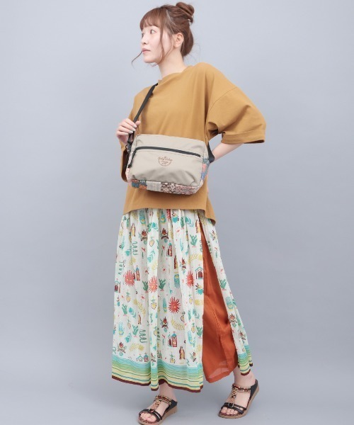 チチカカ(チチカカ)の「メヒコモチーフプリント パンツスカート(その他パンツ・レディース・ブラック/ライトグリーン・FREE)」の5枚目の写真