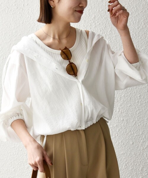 新品タグ付き マタノアツコ トップス シャツ ゆるうさ 楊柳 L ATSUKO MATANO by WACOAL 【SALE30％OFF】マタノアツコ トップス T