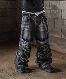 ROARINGRAD（ロアリングラド）の「ウォッシュドフリップニデニムパンツブラック（デニムパンツ）」