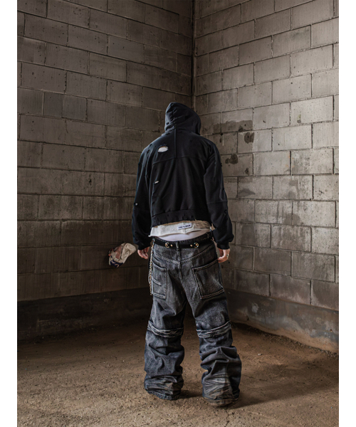 ROARINGRAD（ロアリングラド）の「ウォッシュドフリップニデニムパンツブラック（デニムパンツ・レディース・その他・MEDIUM/LARGE）」の13枚目の写真