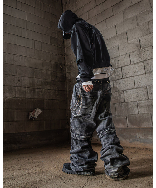 ROARINGRAD（ロアリングラド）の「ウォッシュドフリップニデニムパンツブラック（デニムパンツ・レディース・その他・MEDIUM/LARGE）」の12枚目の写真
