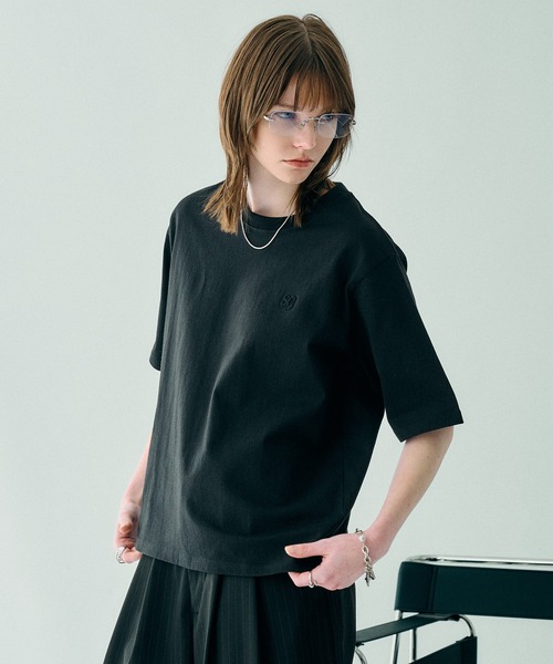SELLE GLANT(セレグランテ)の「CROPED DESIGN PACK TSHIRT/クロップドデザインパックTシャツ(2枚組)(Tシャツ/カットソー・メンズ・ブラック/ナチュラル・MEDIUM/LARGE/SMALL)」の12枚目の写真