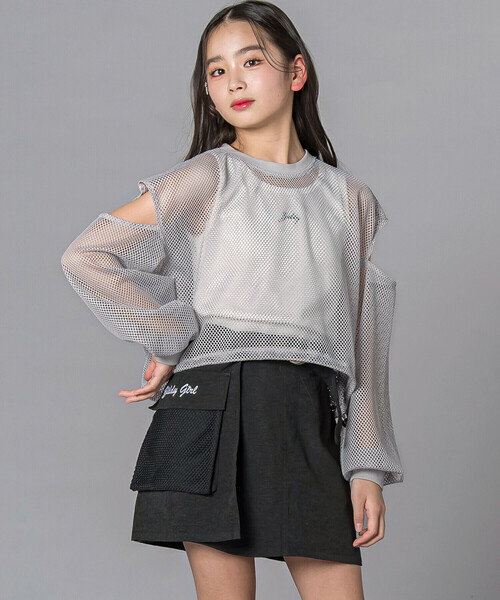 ZIDDY（ジディ）の「サテンベルトつきスポMIXスカパン(130~160cm)（その他パンツ・キッズ・ブラック/ベージュ・130cm/FREE/150cm/140cm）」の9枚目の写真