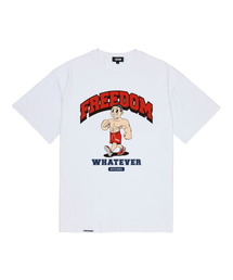 FREEDOM（フリーダム）の「フリーダムウォーキング メンズ プリンティングTシャツ (ホワイト)（Tシャツ/カットソー）」