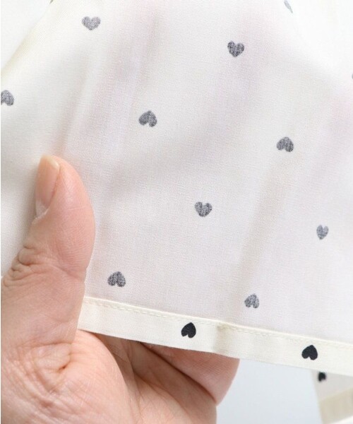 BRANSHES（ブランシェス）の「【プチレディ/おそろい】シャーリングリボンチュニック（シャツ/ブラウス・キッズ・ピンク/アイボリー・150/110/100/140/120/130）」の10枚目の写真