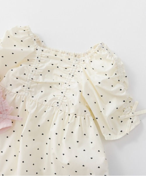 BRANSHES（ブランシェス）の「【プチレディ/おそろい】シャーリングリボンチュニック（シャツ/ブラウス・キッズ・ピンク/アイボリー・150/110/100/140/120/130）」の22枚目の写真