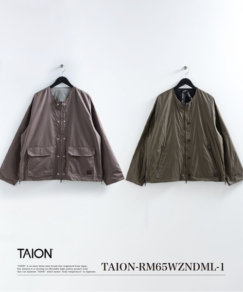 TAION（タイオン）の「【TAION(タイオン)】〈ユニセックス〉ノンダウン ミリタリー リバーシブル M65 ライナージャケット（その他アウター・メンズ・ブラック/ダークオリーブ/ダークグリーン系・L/M/S/2XL/XL/3XL）」の2枚目の写真