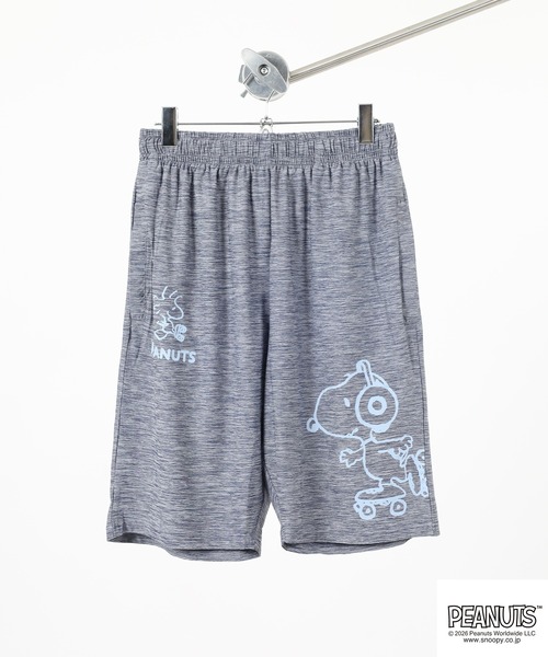PEANUTS(ピーナッツ)の「PEANUTS ローラースケート柄カチオンハーフパンツ(その他パンツ・メンズ・サックスブルー系/チャコールグレー/杢グレー/ネイビー系・M/L/LL)」の3枚目の写真