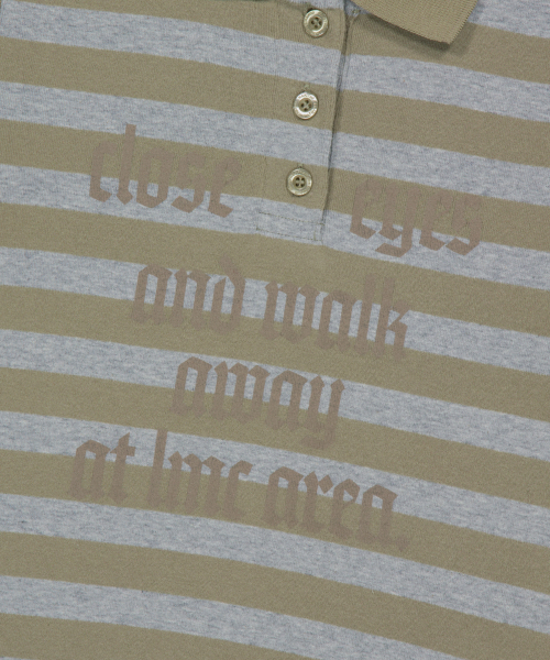 LMCの「WM LETTERING STRIPE COLLAR TEE olive（Tシャツ/カットソー・レディース・その他・SMALL/MEDIUM）」の4枚目の写真