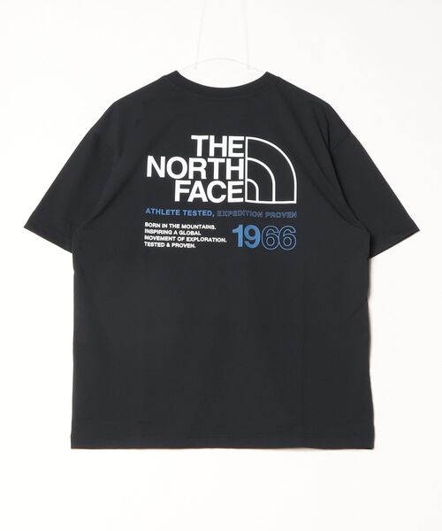 THE NORTH FACE（ザノースフェイス）の「ザ ノース フェイス THE NORTH FACE S/S ES 66 Logo Wide Tee ショートスリーブ ES 66ロゴワイドティー（Tシャツ/カットソー・メンズ・グレー/ブラック/ホワイト・L/M/LL/S）」の5枚目の写真