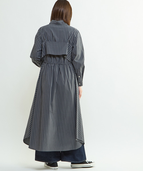 CONVERSE TOKYO(コンバーストウキョウ)の「BUSTIER SET FLARE SHIRT DRESS(シャツワンピース・レディース・ブルー系その他/ブルー/グレー系その他・FREE)」の7枚目の写真