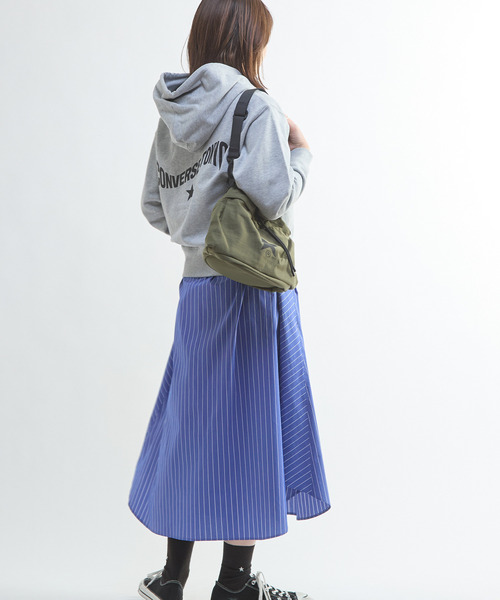 CONVERSE TOKYO(コンバーストウキョウ)の「BUSTIER SET FLARE SHIRT DRESS(シャツワンピース・レディース・ブルー系その他/ブルー/グレー系その他・FREE)」の16枚目の写真