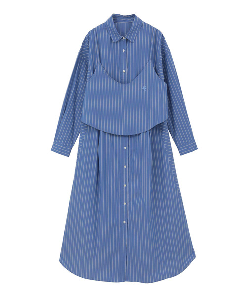CONVERSE TOKYO(コンバーストウキョウ)の「BUSTIER SET FLARE SHIRT DRESS(シャツワンピース・レディース・ブルー系その他/ブルー/グレー系その他・FREE)」の22枚目の写真