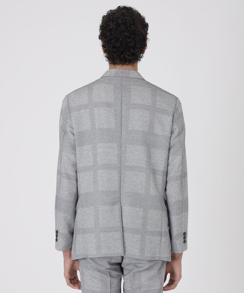 BLACK LABEL CRESTBRIDGE（ブラックレーベル・クレストブリッジ）の「シャドーチェックカラミジャケット（テーラードジャケット・メンズ・ライトグレー/チャコールグレー/ネイビー・M/S/L/XL/XXL）」の7枚目の写真