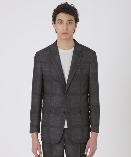 BLACK LABEL CRESTBRIDGE（ブラックレーベル・クレストブリッジ）の「シャドーチェックカラミジャケット（テーラードジャケット・メンズ・ライトグレー/チャコールグレー/ネイビー・M/S/L/XL/XXL）」の14枚目の写真