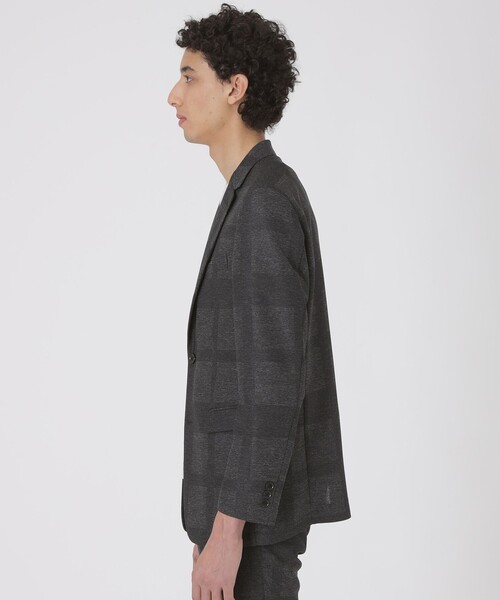 BLACK LABEL CRESTBRIDGE（ブラックレーベル・クレストブリッジ）の「シャドーチェックカラミジャケット（テーラードジャケット・メンズ・ライトグレー/チャコールグレー/ネイビー・M/S/L/XL/XXL）」の15枚目の写真