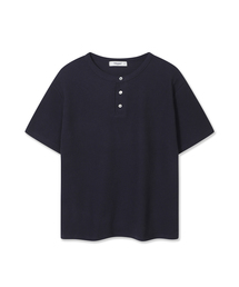 POLYGRAM（ポリグラム）の「ワッフルヘンリーネック半袖Tシャツ - 3カラー（Tシャツ/カットソー）」