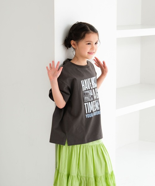 LEPSIM（レプシィム）の「【KIDS】アソートプリントTSS　652823（Tシャツ/カットソー・キッズ・チャコールグレー/ホワイト/ライトグリーン・130/150/120/140/110）」の13枚目の写真