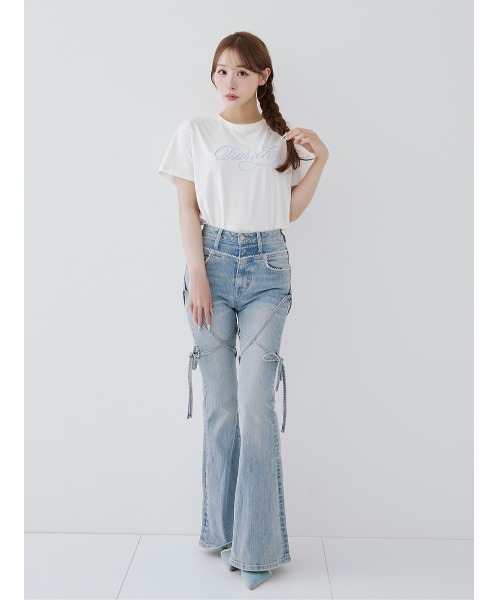 DarichエンブロイダリービジューTシャツ（Tシャツ/カットソー