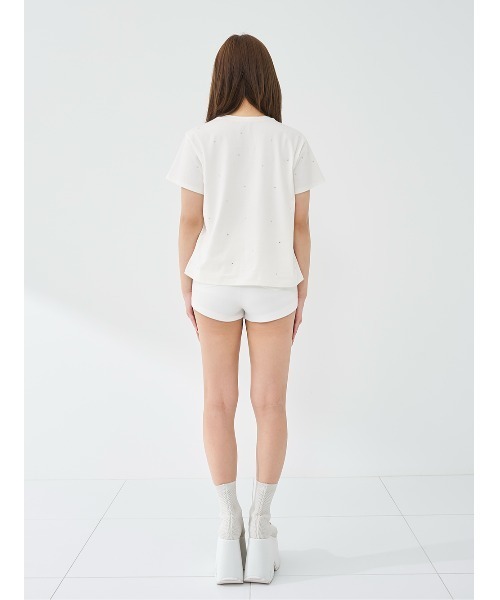 Darich(ダーリッチ)の「DarichエンブロイダリービジューTシャツ(Tシャツ/カットソー・レディース・ブラック/ピンク/ホワイト・FREE)」の8枚目の写真