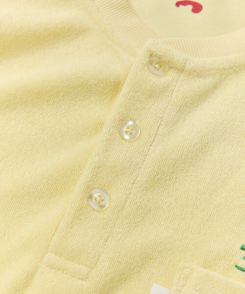 FREAK'S STORE（フリークスストア）の「COJI-COJI × SAUVENIR × FREAK'S STORE/コジコジ × サウベニア × フリークスストア 別注 オールナイトサウナ KANNAIGI/館内着/パイルセットアップ/ナップサック付き（ルームウェア/パジャマ・メンズ・レモンイエロー/グレー/ブラック・MEDIUM/LARGE/SMALL）」の7枚目の写真