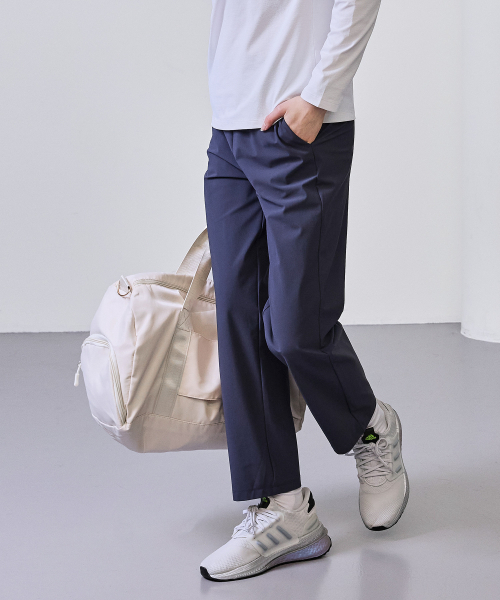BASIC HOUSE（ベーシックハウス）の「レディース スーパー ストレッチ スパン バンディング ストレートパンツ ダークグレー（スウェットパンツ・レディース・ダークグレー・26inch/28inch/30inch/32inch）」の7枚目の写真