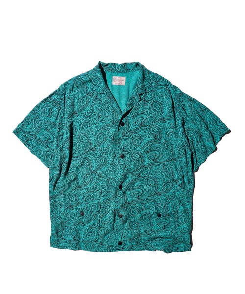 TOWNCRAFT(タウンクラフト)の「TOWNCRAFT タウンクラフト / printed beach shirt(Tシャツ/カットソー・メンズ・グリーン/グレー・LARGE/MEDIUM/SMALL)」の3枚目の写真
