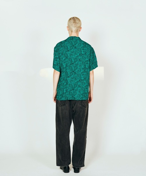 TOWNCRAFT(タウンクラフト)の「TOWNCRAFT タウンクラフト / printed beach shirt(Tシャツ/カットソー・メンズ・グリーン/グレー・LARGE/MEDIUM/SMALL)」の7枚目の写真