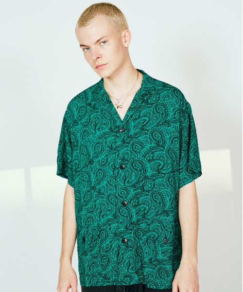 TOWNCRAFT(タウンクラフト)の「TOWNCRAFT タウンクラフト / printed beach shirt(Tシャツ/カットソー・メンズ・グリーン/グレー・LARGE/MEDIUM/SMALL)」の9枚目の写真