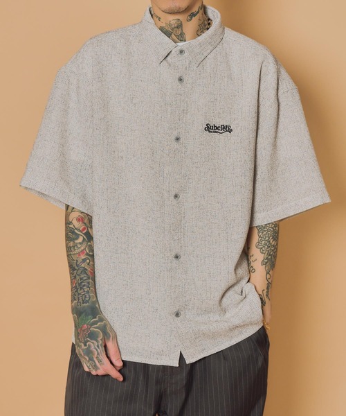 Subciety(サブサエティ)の「Summer tweed shirt(シャツ/ブラウス・メンズ・ブラック/グレー/ホワイト・SMALL/MEDIUM/LARGE/X-LARGE)」の2枚目の写真