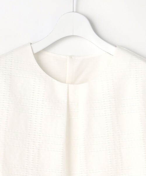 J.PRESS Ladies(J.プレス レディス)の「レーシーチェック クルーネック カットソー(Tシャツ/カットソー・レディース・ホワイト系3・SMALL)」の6枚目の写真