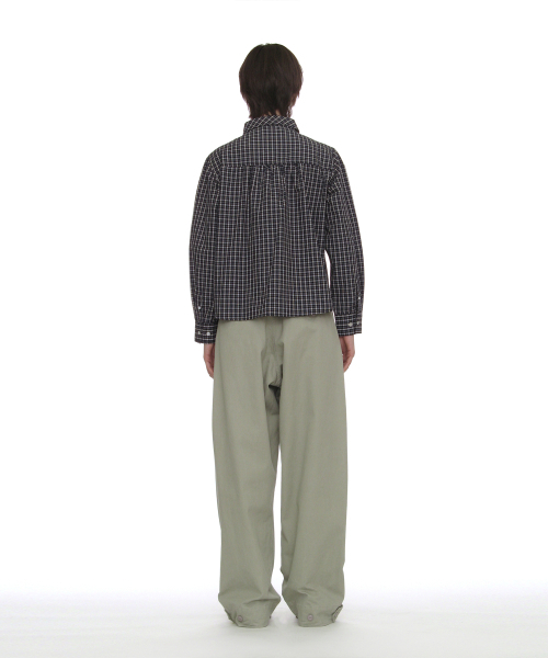 PARTIMENTO WOMEN（パルティメントウィメン）の「カントリーラッフルピンタックシャツ_ネイビーチェック（シャツ/ブラウス・レディース・その他・SMALL/MEDIUM）」の4枚目の写真