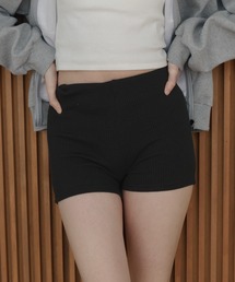 カットリブショートパンツ