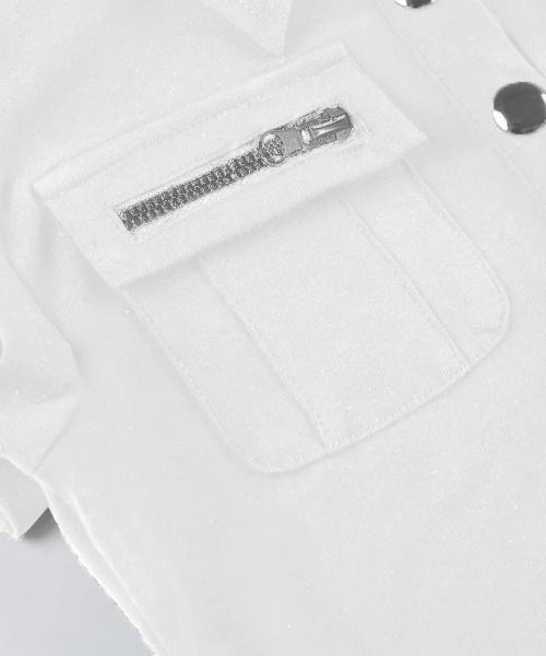 .KOM(ドットコム)の「A'GEM/9 × .kom 『.KOM/ドットケーオーエム』ジップポケットポロトップス(シャツ/ブラウス・レディース・ホワイト/ブラック・FREE)」の11枚目の写真