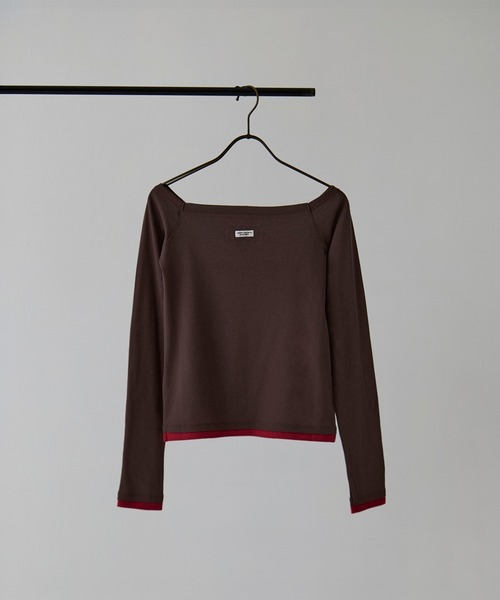 JANE SMITH / JOHN SMITH（ジェーンスミスジョンスミス）の「[JANE SMITH/ジェーン・スミス]COTTON OFF SHOULDER LAYERED PULLOVER（Tシャツ/カットソー・レディース・ベージュ/ブラウン・38）」の7枚目の写真