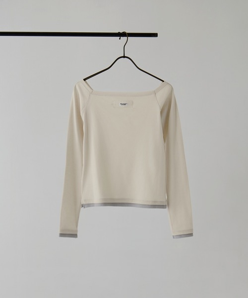 JANE SMITH / JOHN SMITH（ジェーンスミスジョンスミス）の「[JANE SMITH/ジェーン・スミス]COTTON OFF SHOULDER LAYERED PULLOVER（Tシャツ/カットソー・レディース・ベージュ/ブラウン・38）」の8枚目の写真