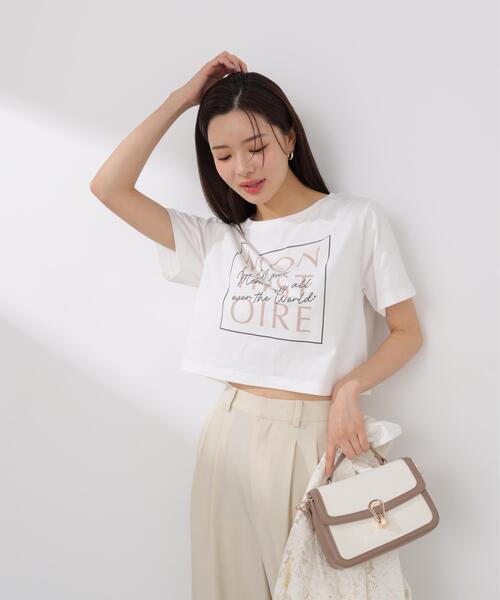 PROPORTION BODY DRESSING(プロポーションボディドレッシング)の「短丈ロゴT-シャツ / 1216160402(Tシャツ/カットソー・レディース・ホワイト系その他/ダークグレー・FREE)」の13枚目の写真