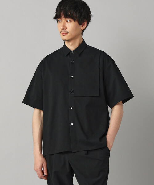 COMME CA MEN(コムサメン)の「【撥水】ドビーワッフル 半袖シャツ(シャツ/ブラウス・メンズ・チャコールグレー/ブラック・M/L)」の2枚目の写真