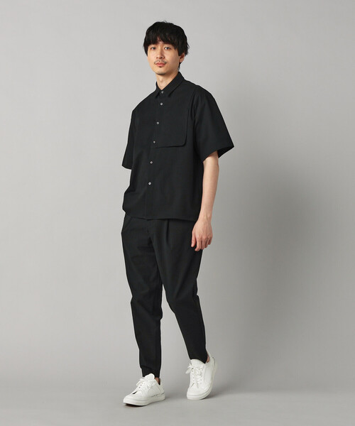 COMME CA MEN(コムサメン)の「【撥水】ドビーワッフル 半袖シャツ(シャツ/ブラウス・メンズ・チャコールグレー/ブラック・M/L)」の3枚目の写真