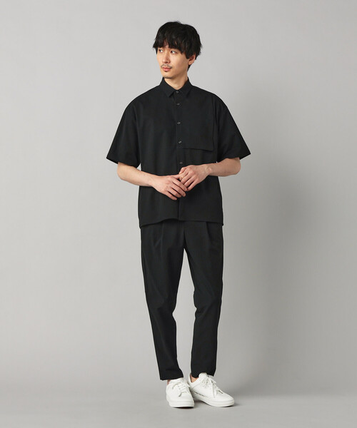 COMME CA MEN(コムサメン)の「【撥水】ドビーワッフル 半袖シャツ(シャツ/ブラウス・メンズ・チャコールグレー/ブラック・M/L)」の4枚目の写真