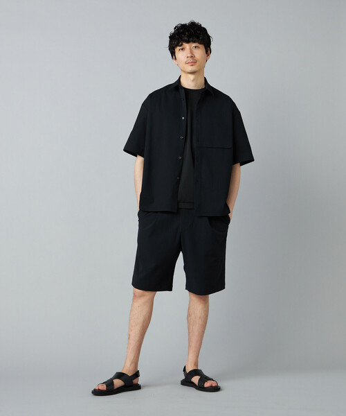 COMME CA MEN(コムサメン)の「【撥水】ドビーワッフル 半袖シャツ(シャツ/ブラウス・メンズ・チャコールグレー/ブラック・M/L)」の5枚目の写真