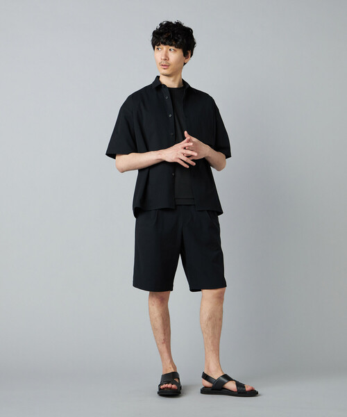 COMME CA MEN(コムサメン)の「【撥水】ドビーワッフル 半袖シャツ(シャツ/ブラウス・メンズ・チャコールグレー/ブラック・M/L)」の6枚目の写真