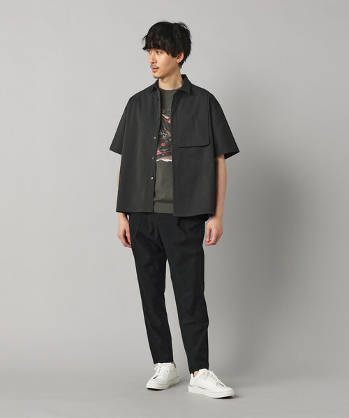 COMME CA MEN(コムサメン)の「【撥水】ドビーワッフル 半袖シャツ(シャツ/ブラウス・メンズ・チャコールグレー/ブラック・M/L)」の10枚目の写真