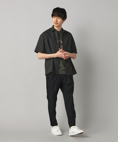 COMME CA MEN(コムサメン)の「【撥水】ドビーワッフル 半袖シャツ(シャツ/ブラウス・メンズ・チャコールグレー/ブラック・M/L)」の11枚目の写真