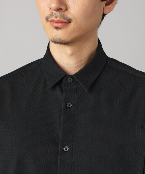 COMME CA MEN(コムサメン)の「【撥水】ドビーワッフル 半袖シャツ(シャツ/ブラウス・メンズ・チャコールグレー/ブラック・M/L)」の18枚目の写真