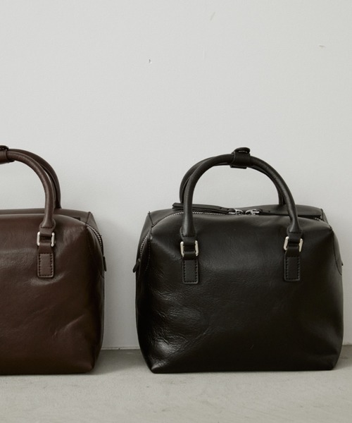 arholiday.standard(エーアールホリデースタンダード)の「2way real leather cube mini boston bag / 2wayリアルレザーキューブミニボストン(ボストンバッグ・レディース・ブラック/ブラウン・FREE)」の12枚目の写真