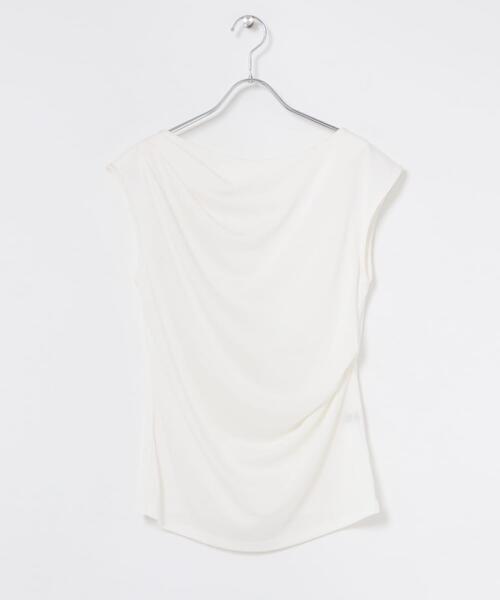 URBAN RESEARCH ROSSO WOMEN(アーバンリサーチ ロッソ)の「クールタッチ デザインドレープカットソー(Tシャツ/カットソー・レディース・オフホワイト/ネイビー/ブルー系その他・FREE)」の10枚目の写真