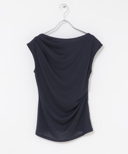 URBAN RESEARCH ROSSO WOMEN(アーバンリサーチ ロッソ)の「クールタッチ デザインドレープカットソー(Tシャツ/カットソー・レディース・オフホワイト/ネイビー/ブルー系その他・FREE)」の17枚目の写真